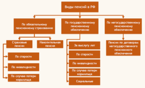 Виды пенсий схема