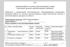 Монтажные работы по установке дверей косгу