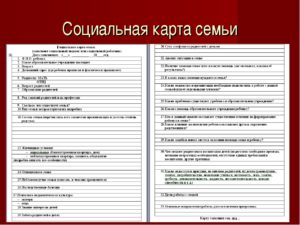 Анкета с родителями статус семьи